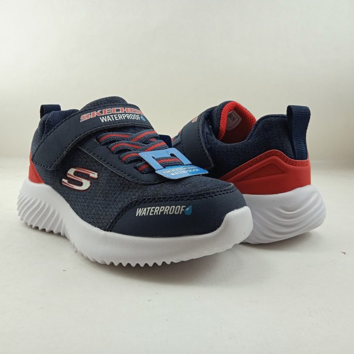 Semi-sport sintetico azul con cierre de velcro, Skechers mod. 403739 - Imagen 2