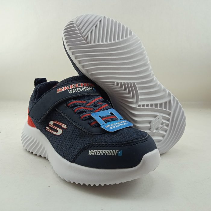 Semi-sport sintetico azul con cierre de velcro, Skechers mod. 403739 - Imagen 3