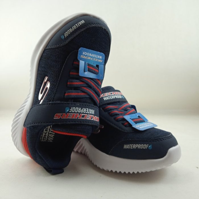 Semi-sport sintetico azul con cierre de velcro, Skechers mod. 403739 - Imagen 4