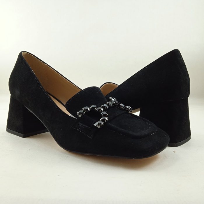 Zapato de vestir de ante negro sin cierres, Alma en pena mod. 1240227 - Imagen 2