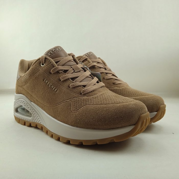 Semi-sport de serraje camel con cierre de cordon, Skechers mod. 155135 - Imagen 2