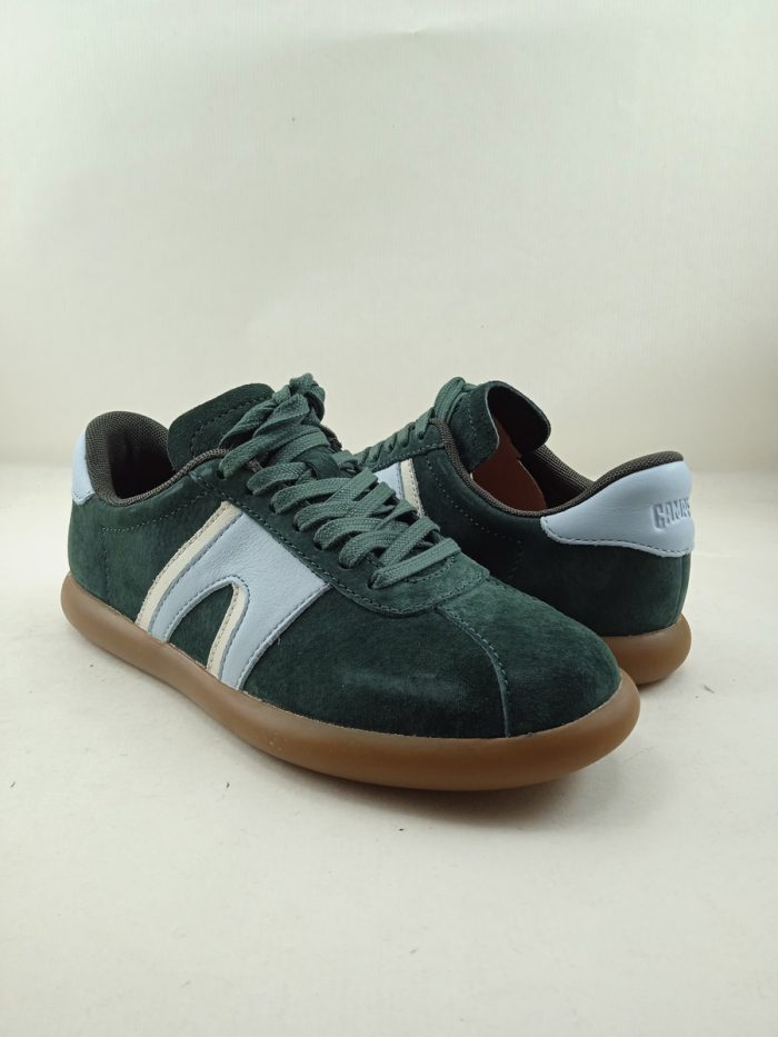 Semi-sport de ante gris oscuro con cierre de cordon, Camper mod. K201608 - Imagen 3