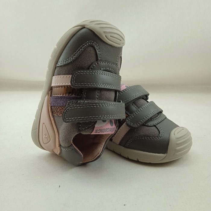 Botin de piel multicolor con cierre de doble velcro, Biomecanics mod. 241110