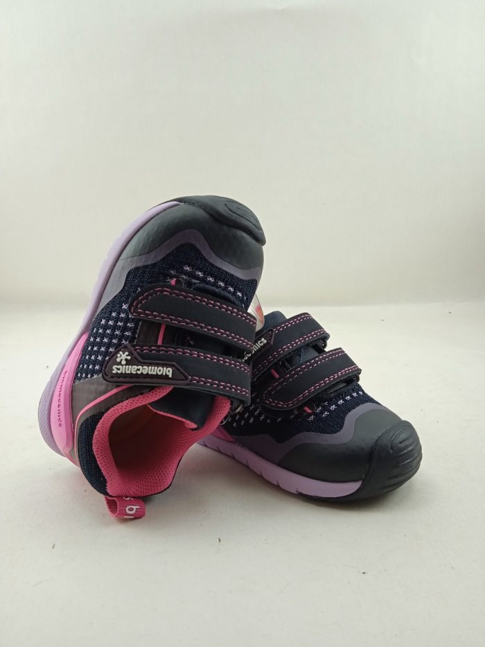 Semi-sport de piel lila con cierre de doble velcro, Biomecanics mod. 241142