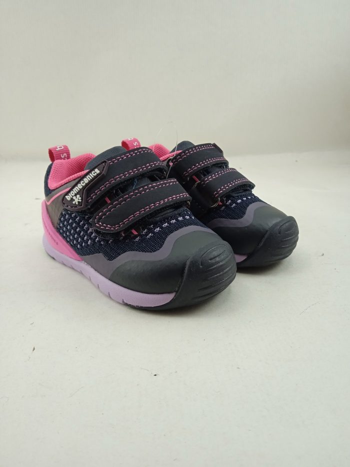 Semi-sport de piel lila con cierre de doble velcro, Biomecanics mod. 241142 - Imagen 2