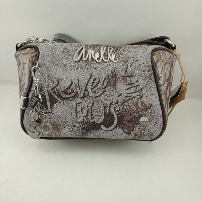 Bolso bandolera sintetico multicolor con cierre de cremallera, Azzar complementos mod. 883222