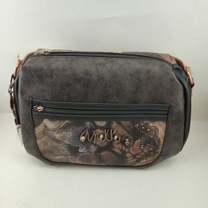 Bolso bandolera sintetico multicolor con cierre de cremallera, Azzar complementos mod. 712186
