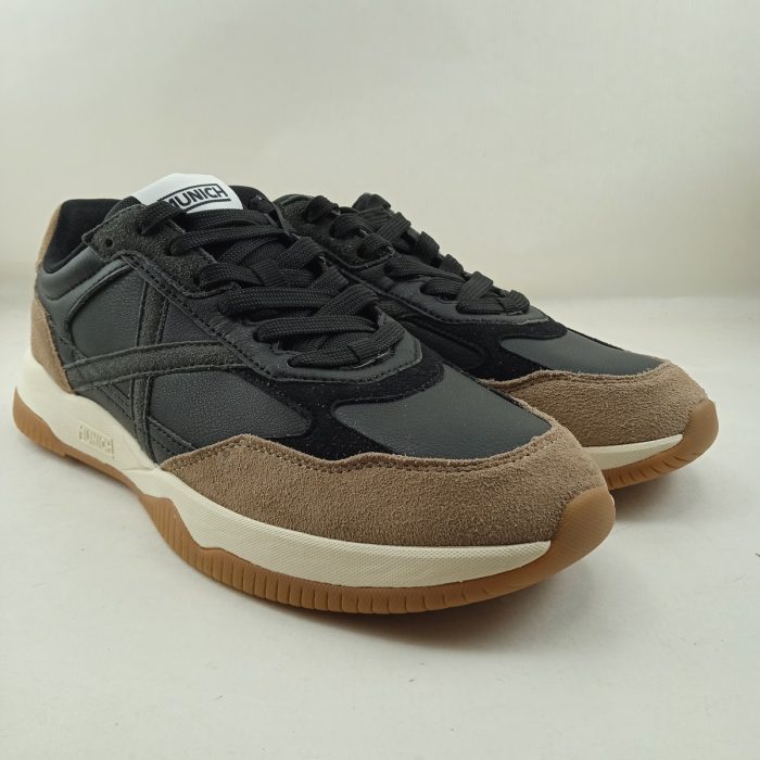 Semi-sport de piel negra con cierre de cordon, Munich mod. 566001 - Imagen 2