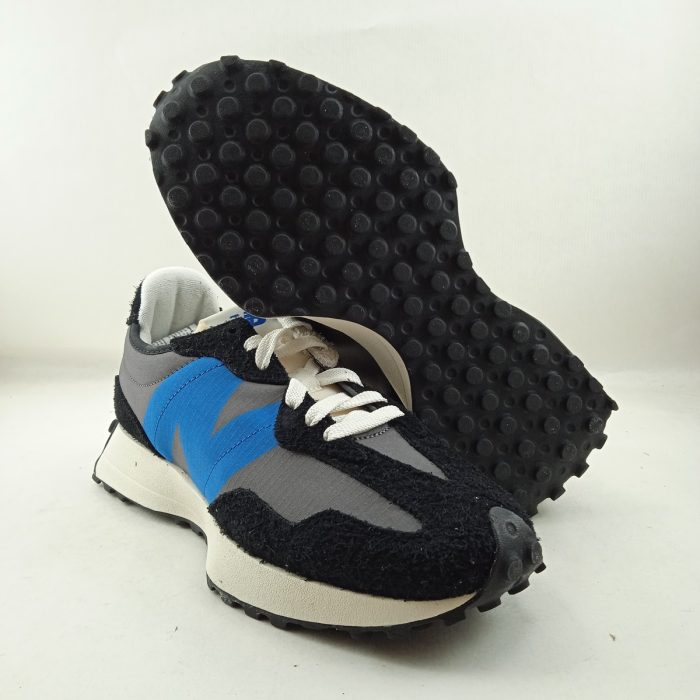 Semi-sport de piel negro con cierre de cordon, New balance mod. 327VB - Imagen 4