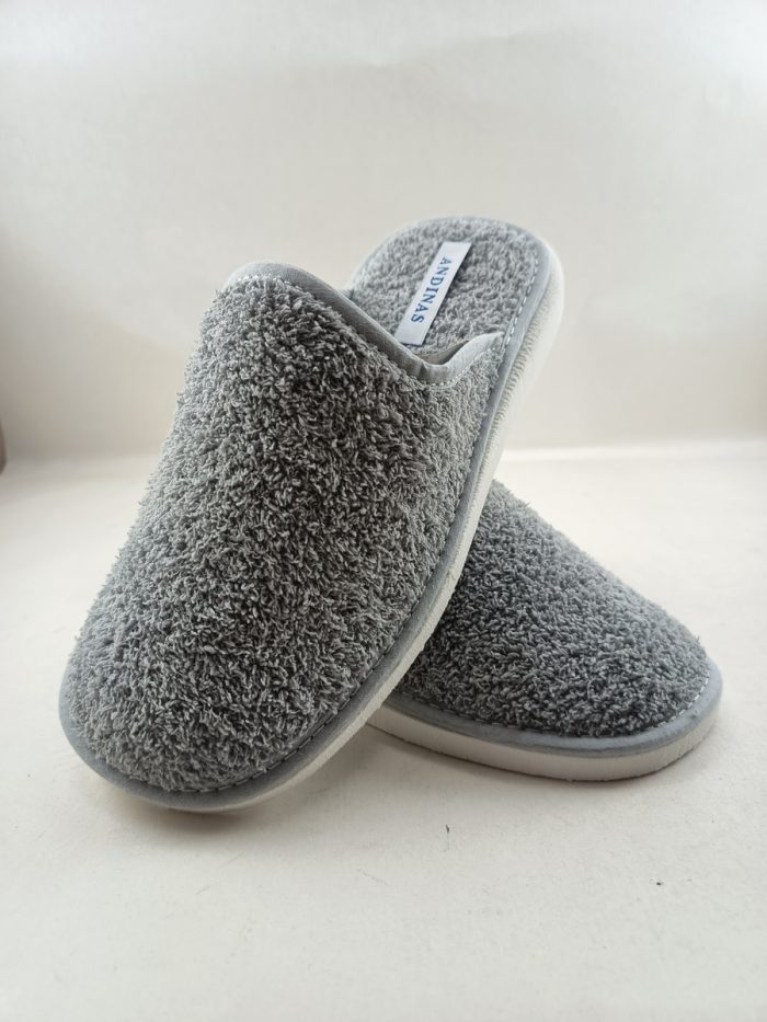 Zapatilla de rizo gris sin cierres, Andinas mod. 530 - Imagen 4