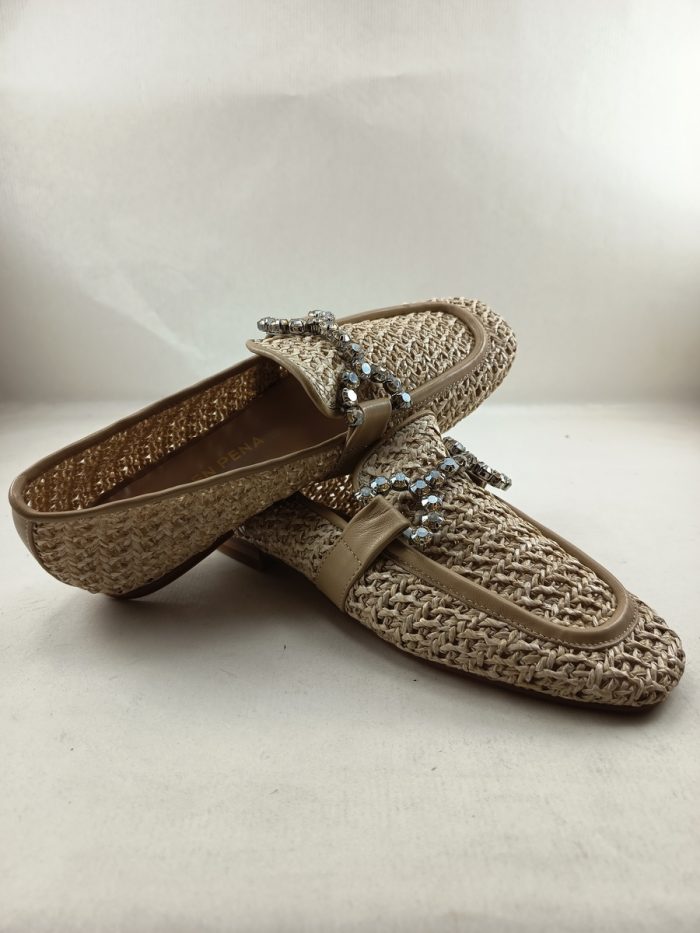 Zapato de vestir en rafia natural sin cierres, Alma en pena mod. 0304 - Imagen 4