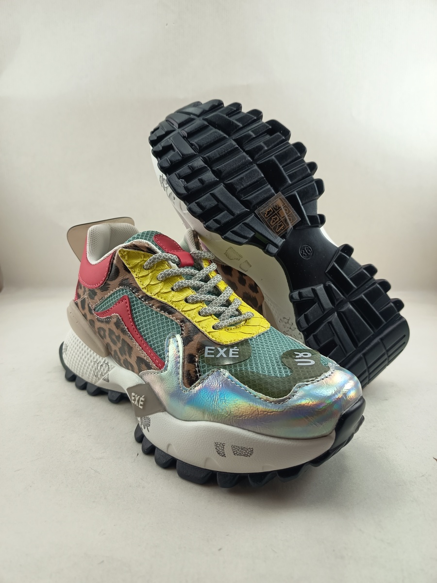 Semi-sport de piel multicolor con cierre de cordon, Exé mod 190608 - Imagen 3