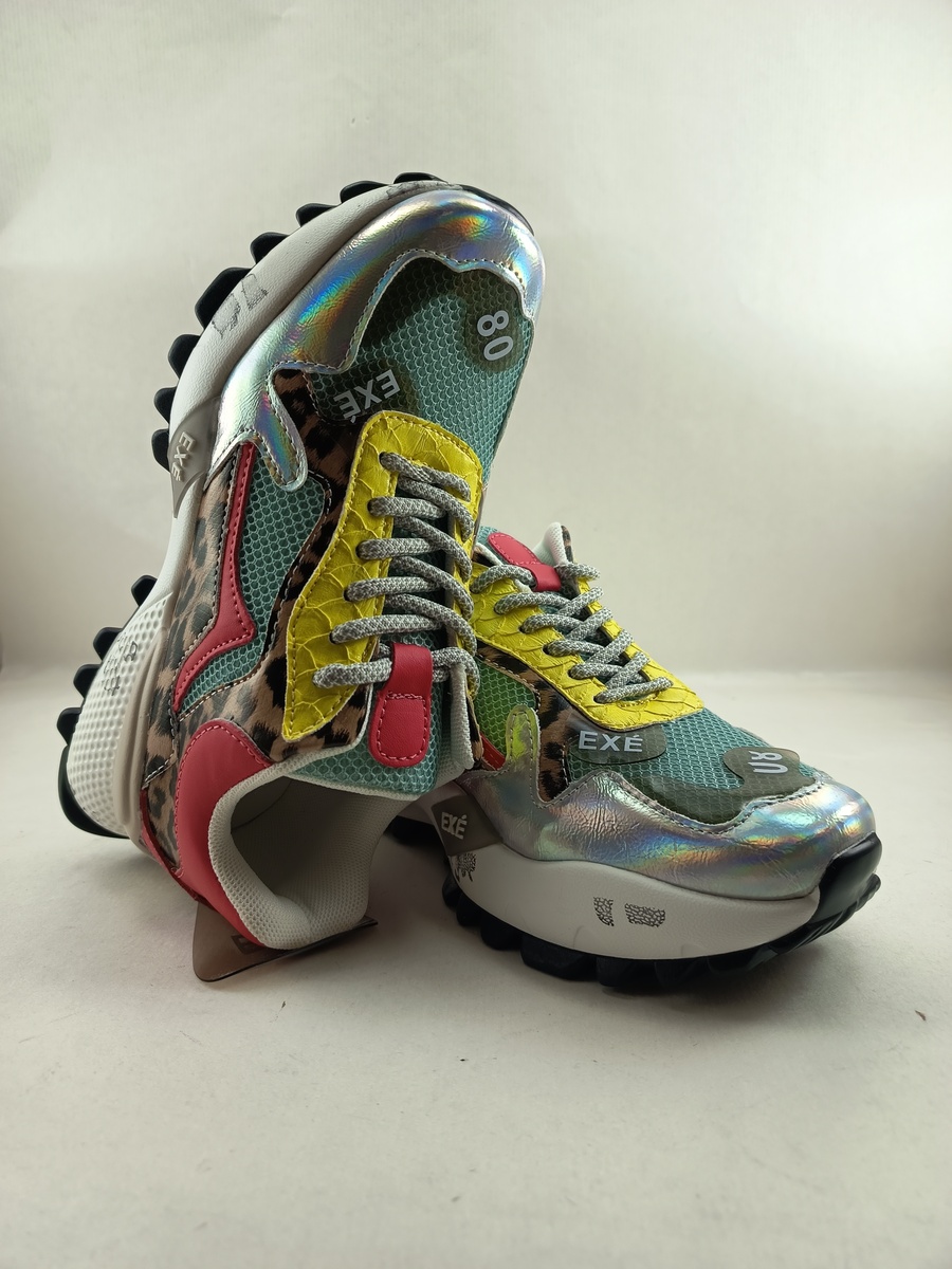 Semi-sport de piel multicolor con cierre de cordon, Exé mod 190608 - Imagen 4