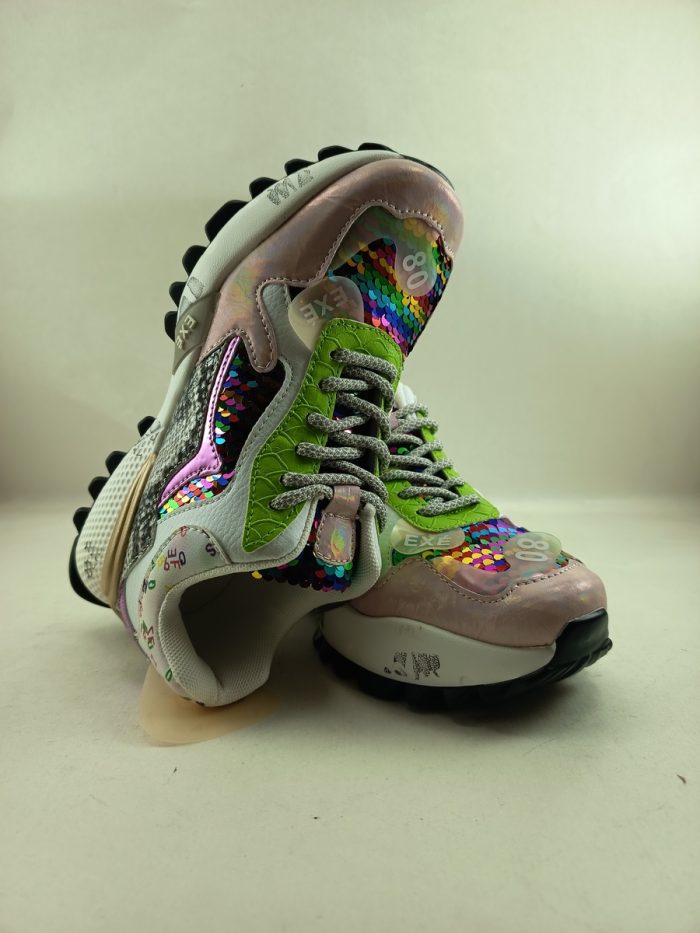 Semi-sport de piel multicolor con cierre de cordon, Exé mod. 190608 - Imagen 3