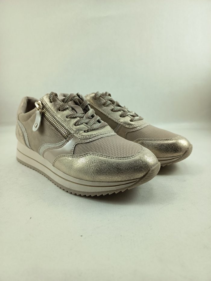 Semi-sport de piel oro con cierre de cordon, Jana mod. 23774