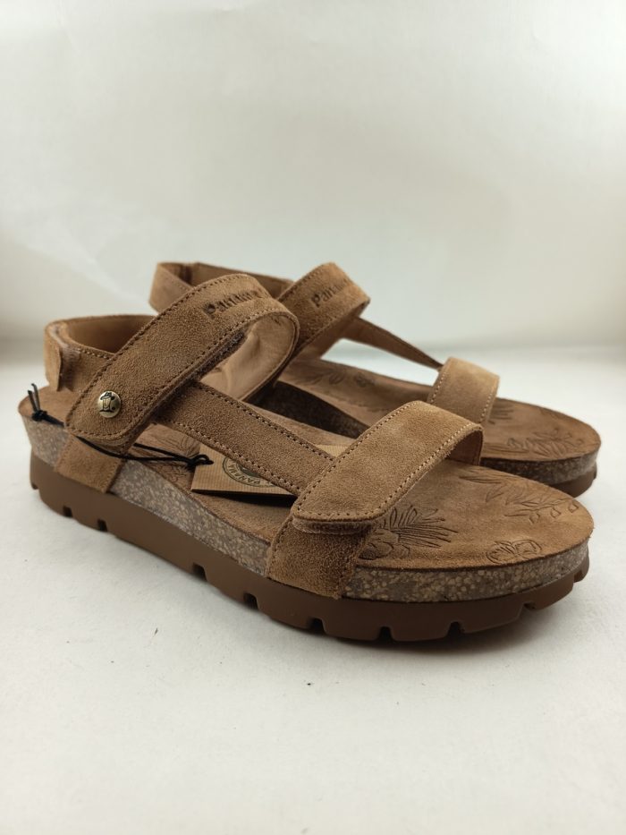Sandalia de ante cuero con cierre de velcros, Panama jack mod. Selma b10