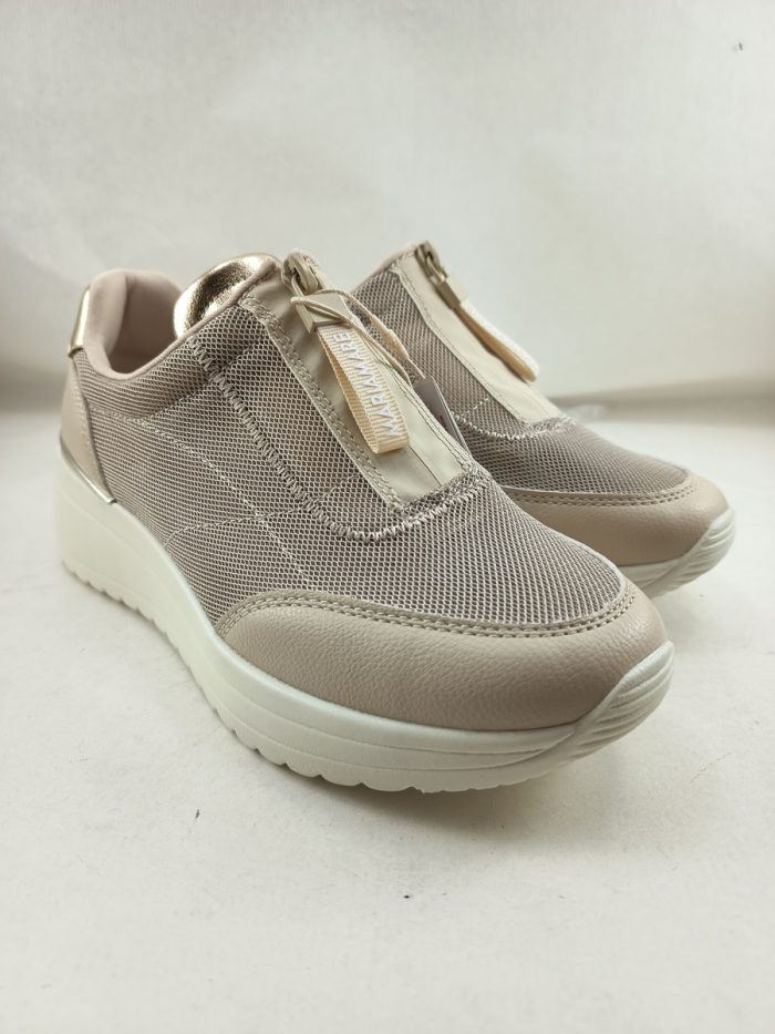 Semi-sport sintetico crema con cierre de cremallera, Mariamare mod. 68545