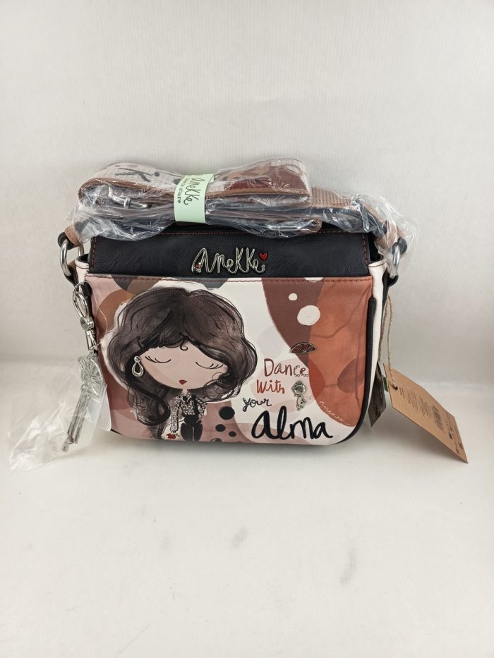 Bolso bandolera sintetico multicolor con cierre de cremallera, Azzar complementos mod. 703062