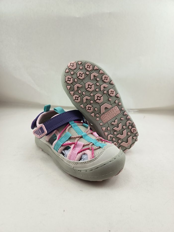 Sandalia de cortes en piel crema con cierre de velcro, Gioseppo mod. 74460 - Imagen 3