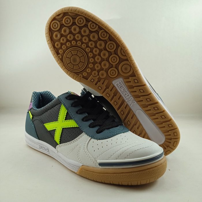 Semi-sport de piel multicolor con cierre de cordon, Munich mod. 3111434