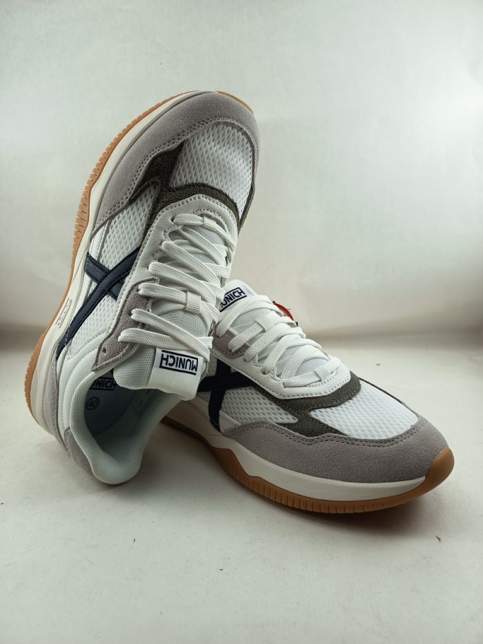 Semi-sport de piel blanco con cierre de cordon, Munich mod.4566005 - Imagen 4
