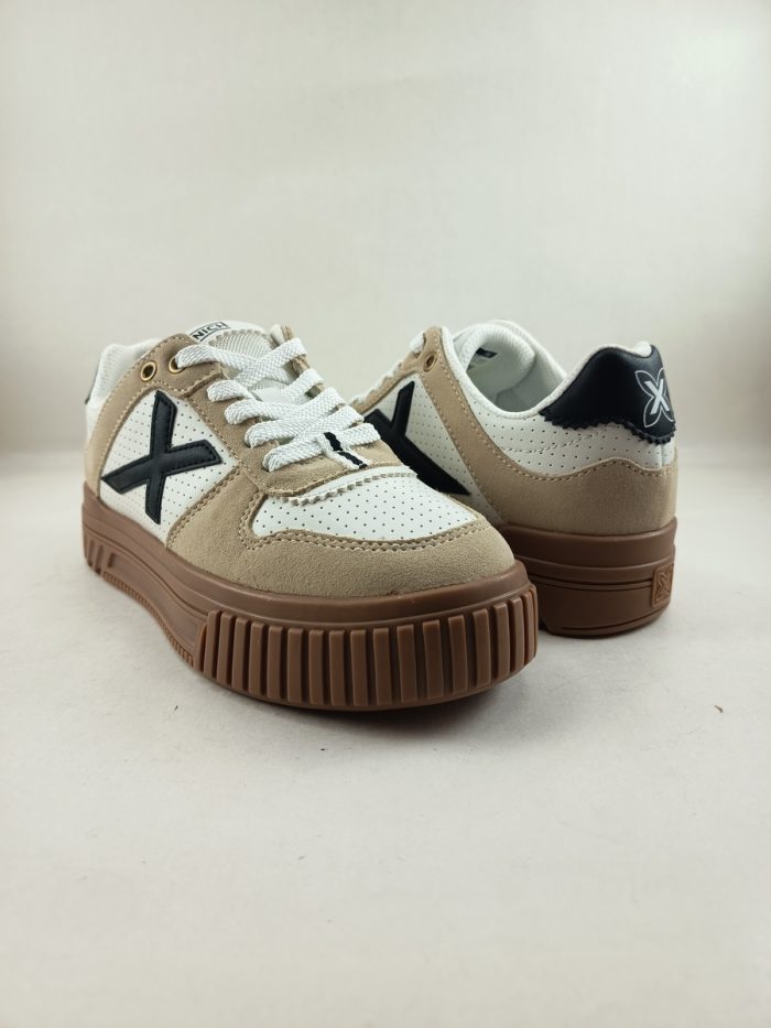 Semi-sport de piel multicolor con cierre de cordon, Munich mod. 4170005 - Imagen 2