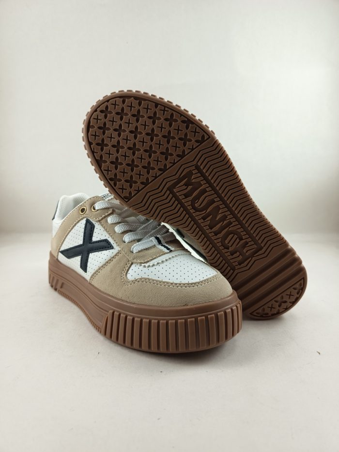 Semi-sport de piel multicolor con cierre de cordon, Munich mod. 4170005 - Imagen 3