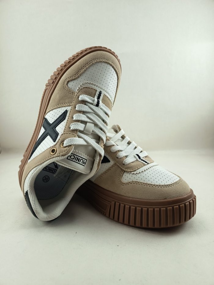 Semi-sport de piel multicolor con cierre de cordon, Munich mod. 4170005 - Imagen 4