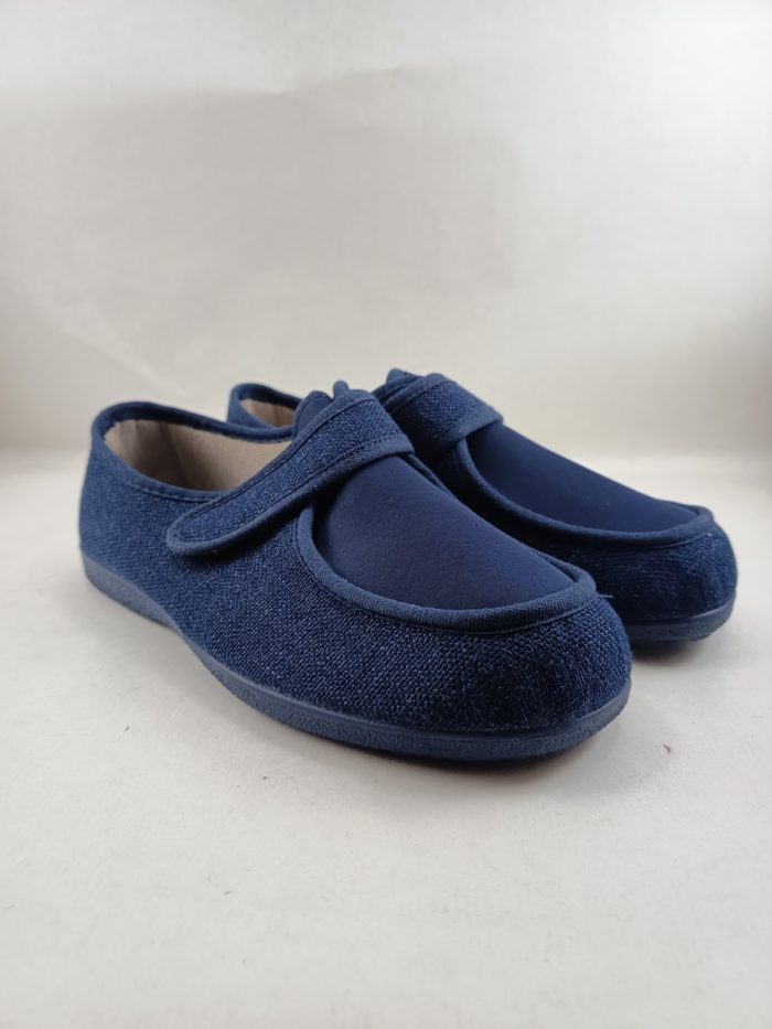 Alpargata de saco azul con cierre de velcro, Garzon mod. 6870.149