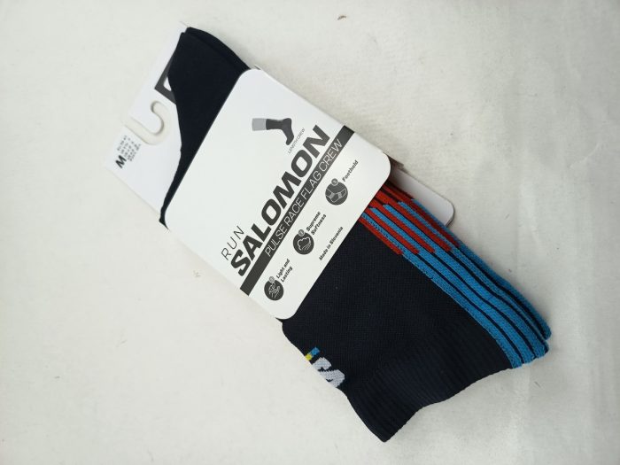 Calcetin pulse race flag sintetico negro con goma elastica, Salomon mod. 2625200