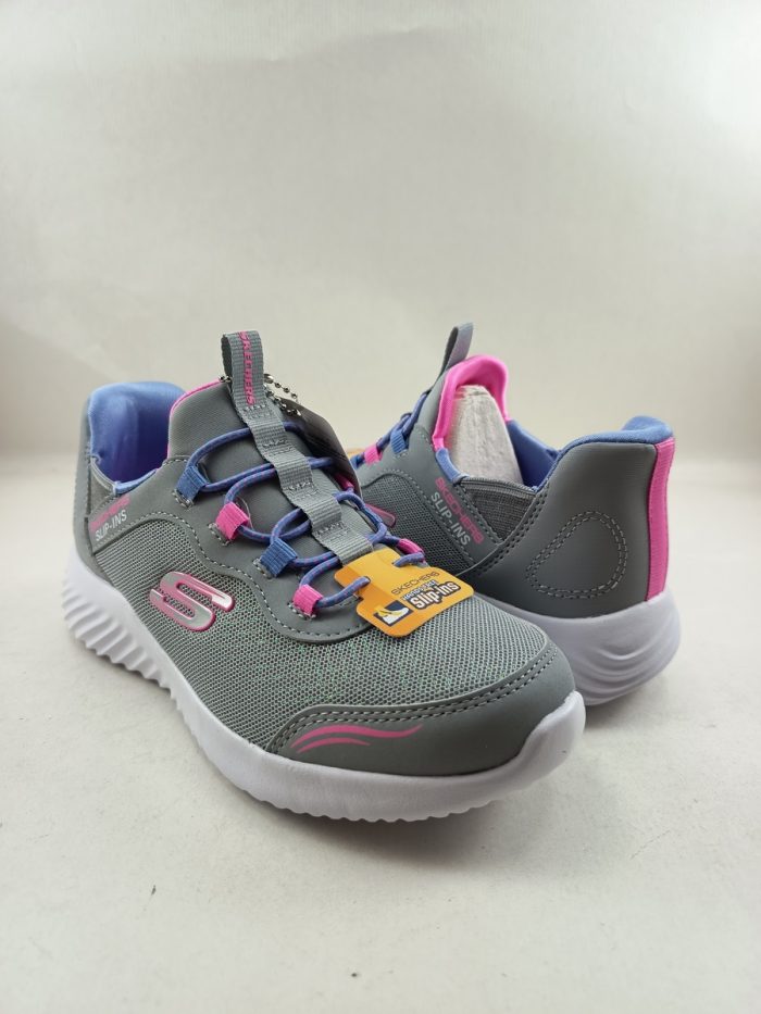 Semi-sport sintetico gris sin cierres, Skechers mod. 303585 - Imagen 2