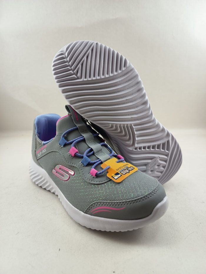 Semi-sport sintetico gris sin cierres, Skechers mod. 303585 - Imagen 3