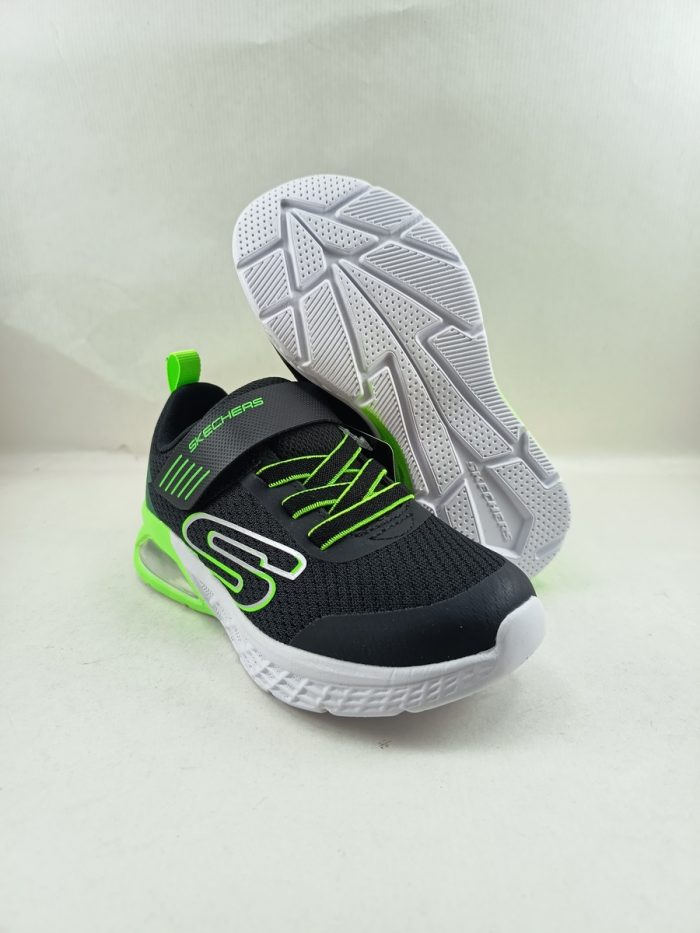 Semi-sport sintetico negro con cierre de velcro, Skechers mod. 403932 - Imagen 3