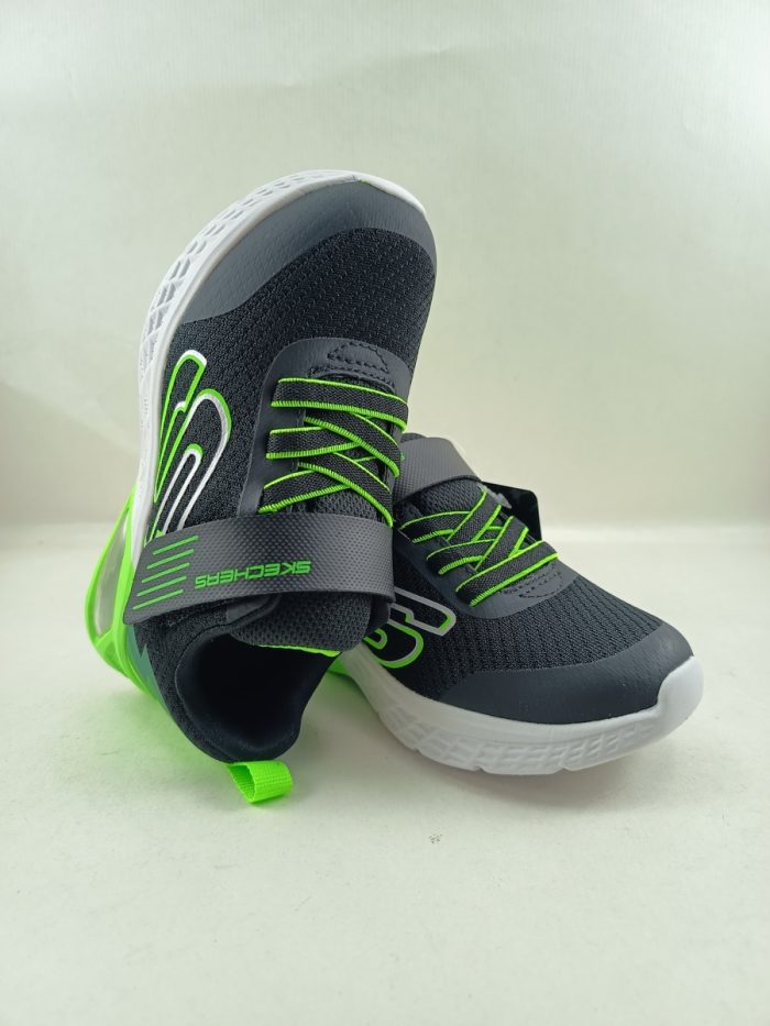 Semi-sport sintetico negro con cierre de velcro, Skechers mod. 403932 - Imagen 4