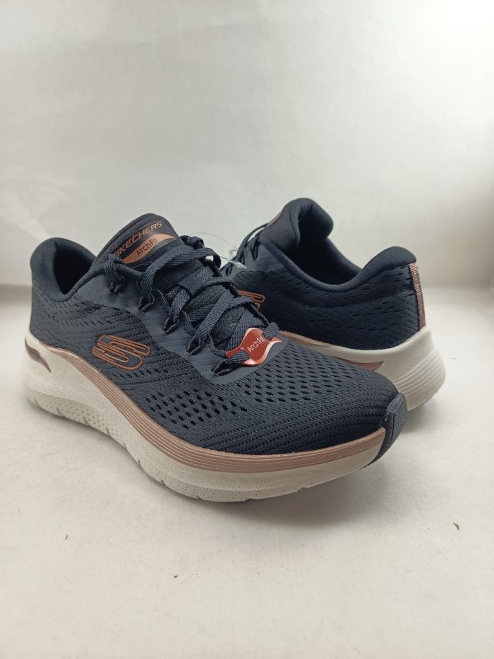 Semi-sport sintetico negro con cierre de cordon, Skechers mod. 150067 - Imagen 2