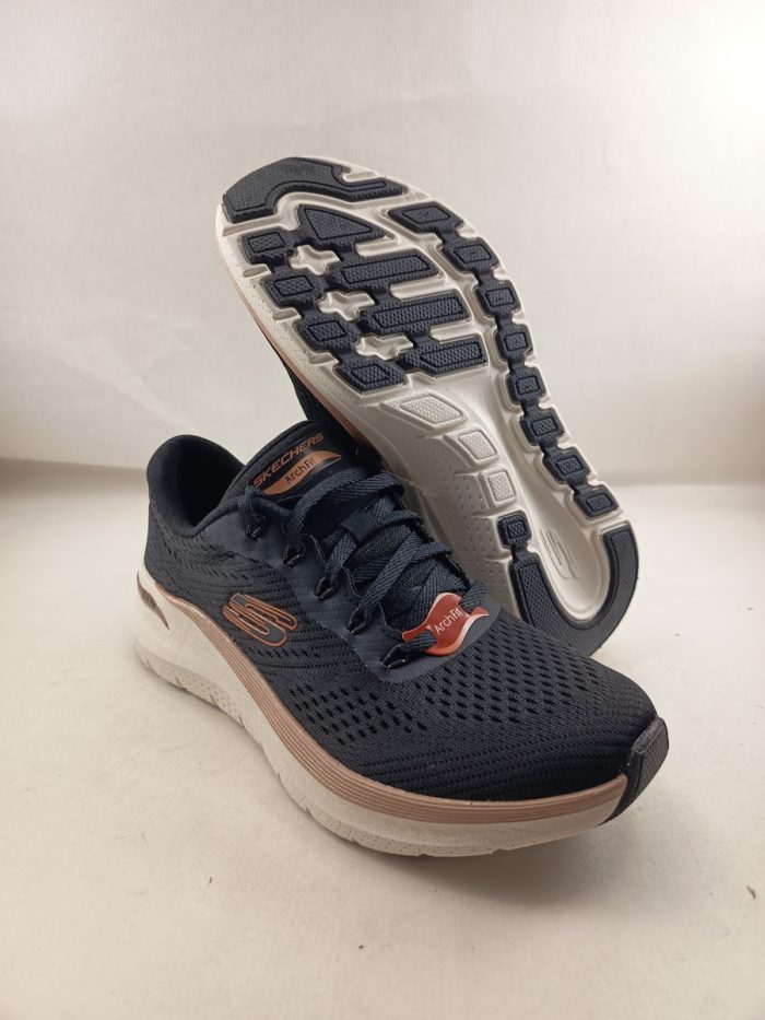 Semi-sport sintetico negro con cierre de cordon, Skechers mod. 150067 - Imagen 3