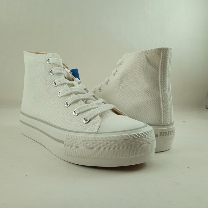 Bota de lona blanca con cordones Mustang 60172 - Imagen 2