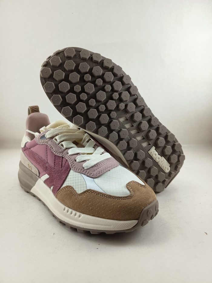 Semi-sport de piel rosa con cierre de cordon, Kaotiko mod. 032700