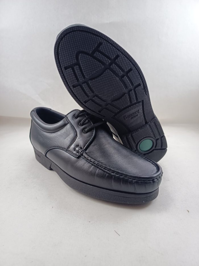 Zapato de piel negra con cierre de cordon, Pinoso's mod. 4783 - Imagen 3