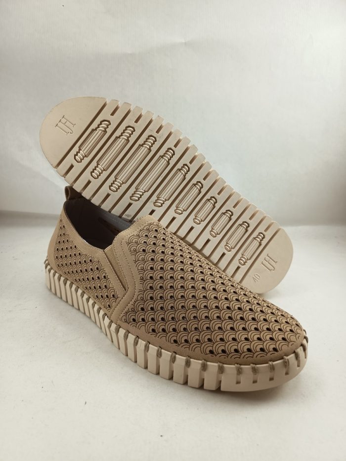 Semi-sport de piel camel sin cierres, Ilse Jacobsen mod. Tulip140 - Imagen 3