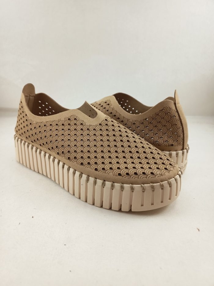 Semi-deportivo de piel camel sin cierres, Ilse Jacobsen mod. Tulip3275 - Imagen 3