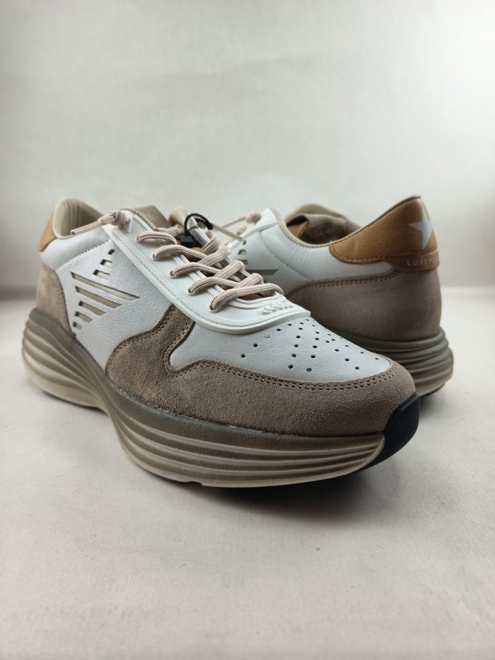 Semi-sport de piel blanco con cierre de cordon elastico, Cetti mod. C-1383 - Imagen 2