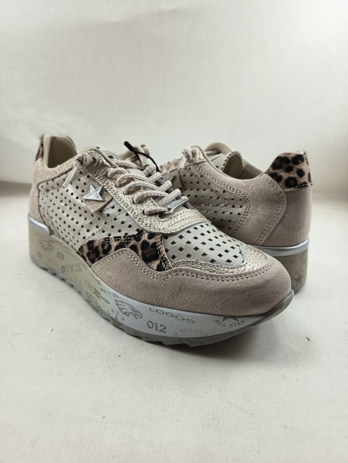 Semi-sport de piel crema con cierre de cordon elastico, Cetti mod. C-848 - Imagen 2