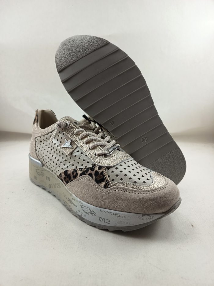 Semi-sport de piel crema con cierre de cordon elastico, Cetti mod. C-848 - Imagen 3