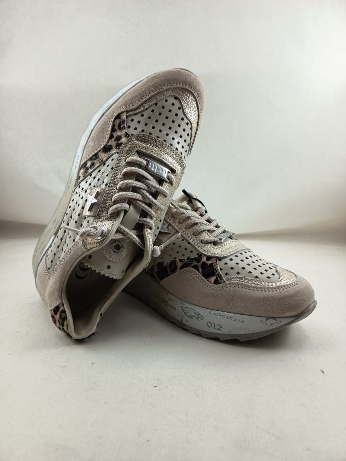 Semi-sport de piel crema con cierre de cordon elastico, Cetti mod. C-848 - Imagen 4