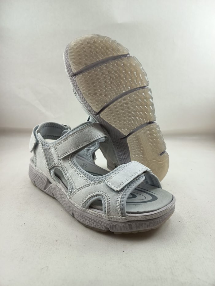 Sandalia de piel blanca con cierre de velcros, Allrounder mod. 8220 - Imagen 3