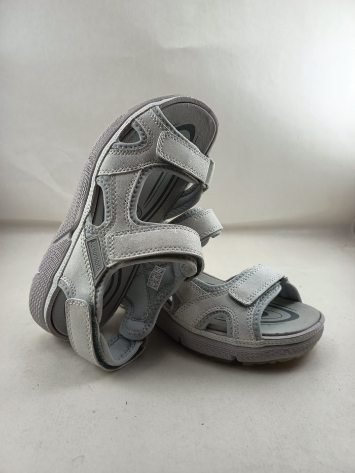 Sandalia de piel blanca con cierre de velcros, Allrounder mod. 8220 - Imagen 4