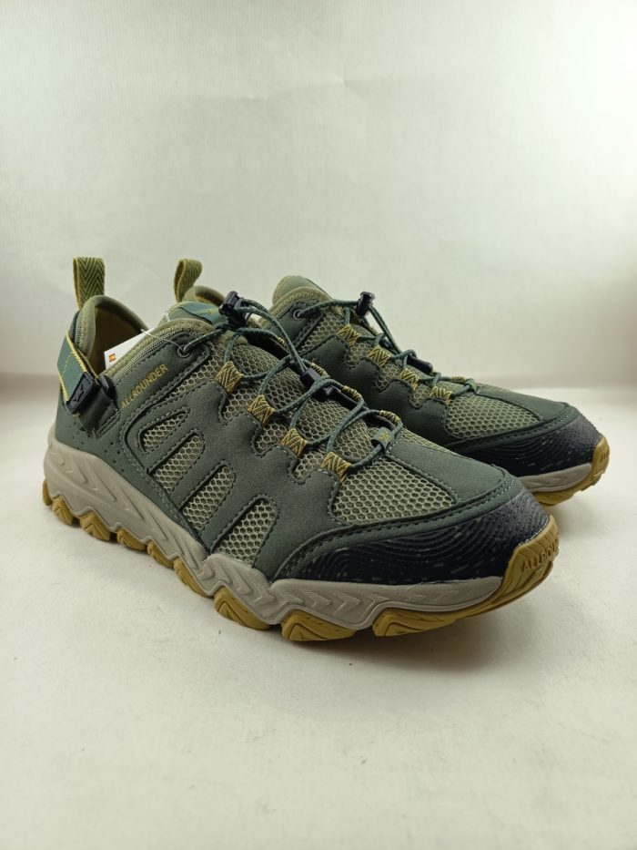 Semi-sport de piel verde con cierre de cordon, Allrounder mod. 8198 cando