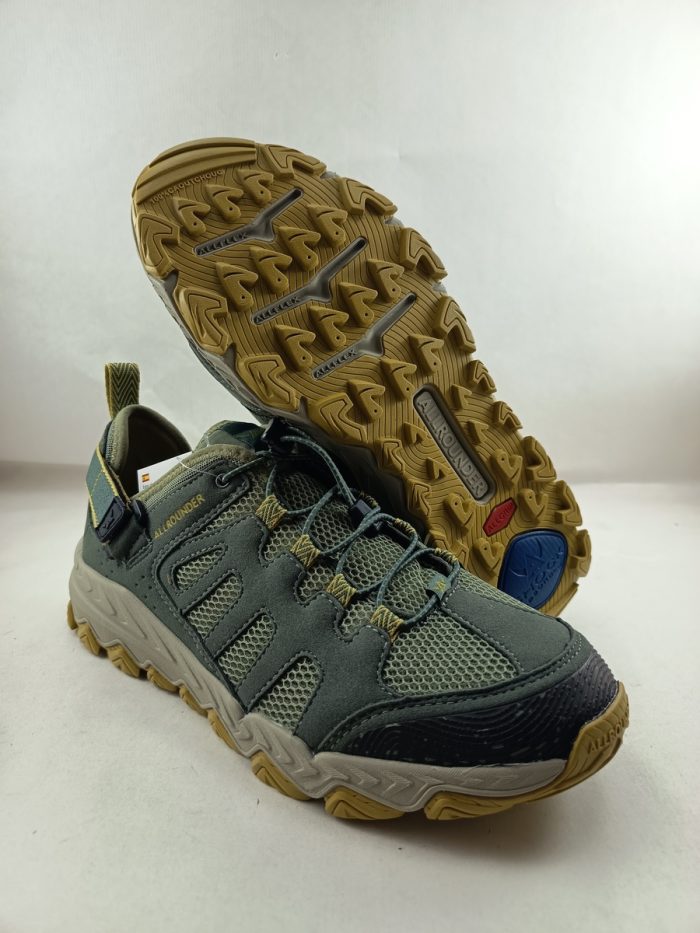 Semi-sport de piel verde con cierre de cordon, Allrounder mod. 8198 cando - Imagen 3