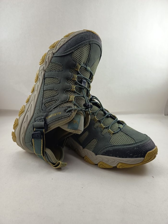 Semi-sport de piel verde con cierre de cordon, Allrounder mod. 8198 cando - Imagen 4